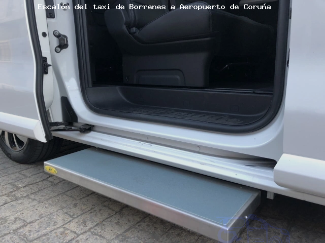 Taxi con escalón de Borrenes a Aeropuerto de Coruña